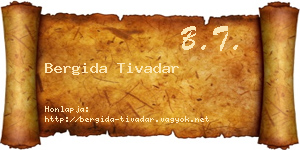 Bergida Tivadar névjegykártya